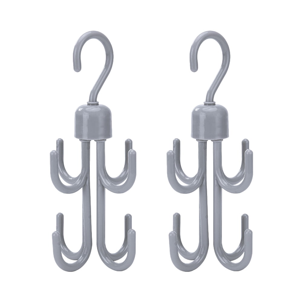 Rotating Container Hook MRLESS 2-Pack Rotating Hanging Hooks with 2-Tier Grey Organizer for ...