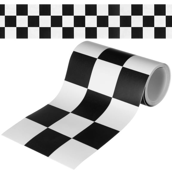 MRLESS 2 Rolls Checkered Peel And Stick Wallpaper Border Black White Checkered Wallpaper Self Adhesive Removable Wallpaper For Bedroom Bathroom Home Decor