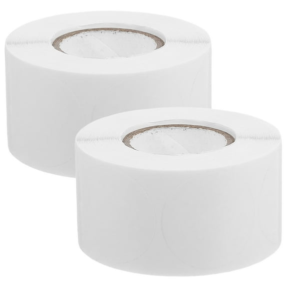 MRLESS 2 Rolls Clear Round Stickers for Envelope Sealing and Packaging, Self-Adhesive Transparent Labels for Retail Use