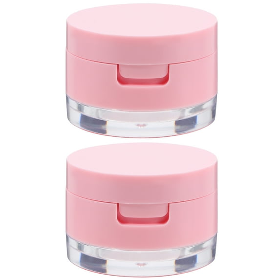MRLESS Portable Plastic Powder Cases with Mirror, 2 Sets Travel Makeup Compact Storage Boxes