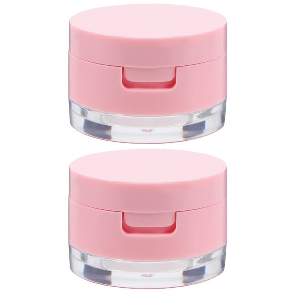 MRLESS Portable Plastic Powder Cases with Mirror, 2 Sets Travel Makeup Compact Storage Boxes