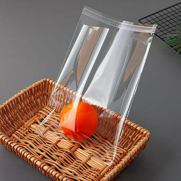 MRLESS 200 Pcs Resealable Self Adhesive Cookie Bags Treat Bags Clear Cellophane Packaging Bags for Pastry Candy Birthday Wedding Halloween Christmas