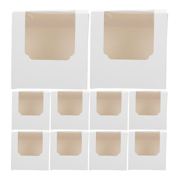 MRLESS 20PCS Paper Cupcake Boxes with Window and Inserts, Portable Individual Cupcake Boxes for Wedding, Candy, Party, and Baking