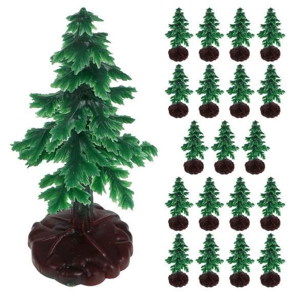MRLESS 20pcs Mini Artificial Christmas Trees Tabletop Ornaments for Holiday Decorations Festive Centerpieces and Seasonal Home Decor