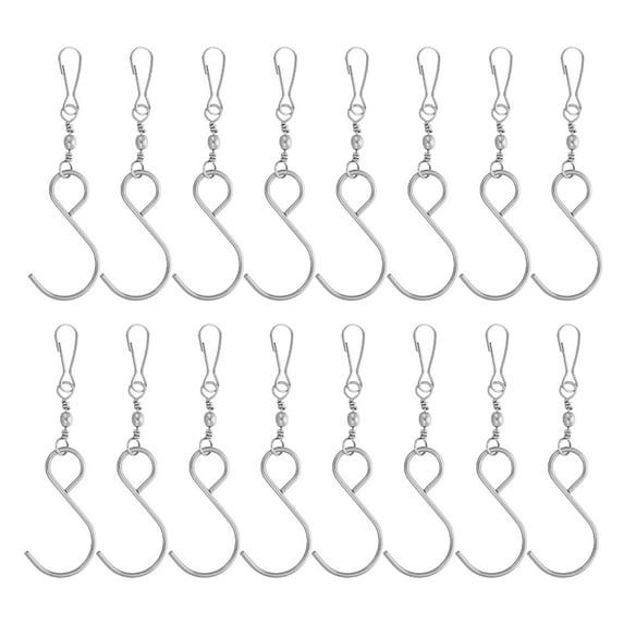 MRLESS 20pcs Stainless Steel Rotating Swivel Snap Hooks for Wind Chimes, Lanterns, Outdoor Garden Supplies, Replacement Parts