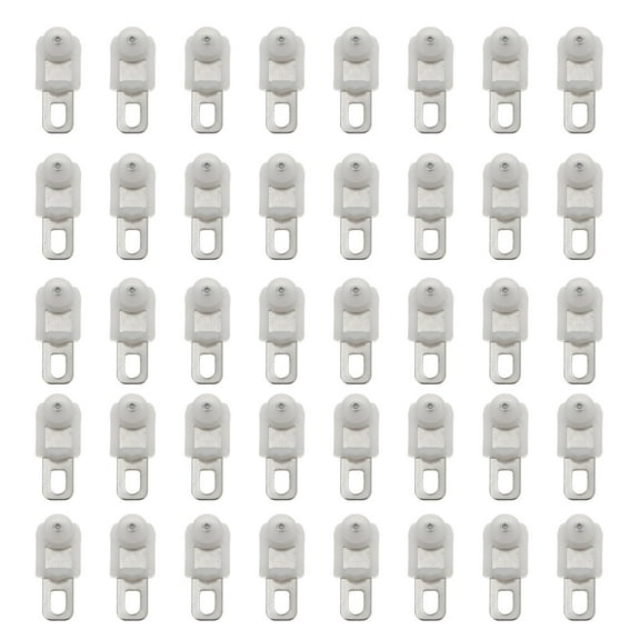 MRLESS 20pcs Silent Curtain Track Rollers Heavy Duty Stainless Steel Curtain Rail Gliders For Bedroom Office Bathroom Easy Installation