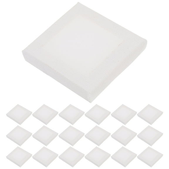 MRLESS 20pcs Small Square Mini Canvas Frames Cotton Canvas for Oil Painting, Art Projects, and Home Decoration