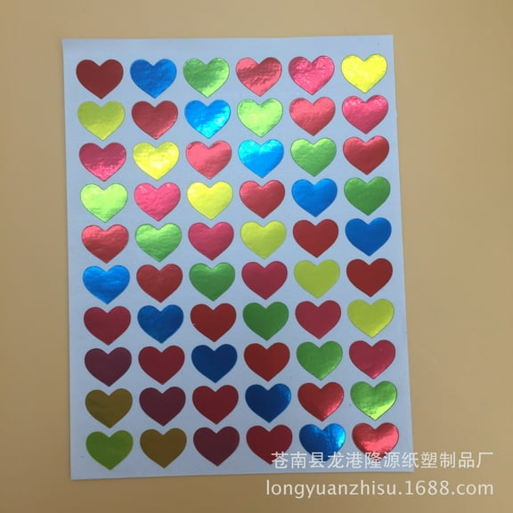 MRLESS 2100pcs Multicolor Heart Stickers Valentine's Day Stickers Decorative Album Labels Colorful Love Stickers for Crafts Scrapbooks
