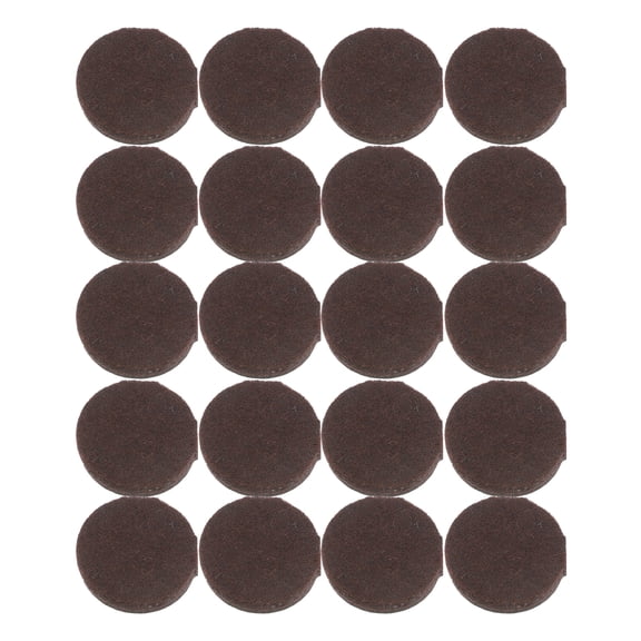 MRLESS 24-Pack Self-Adhesive Round Furniture Pads for Hardwood Floors, Non-Felt Chair Leg Protectors, Brown Anti-Scratch Floor Protectors
