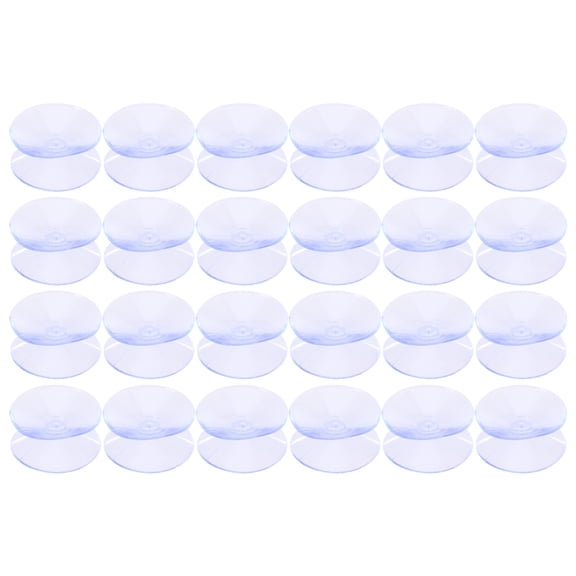 MRLESS Set of 24 Double-Sided Suction Cups for Glass Tables, Mirrors, and Smooth Surfaces