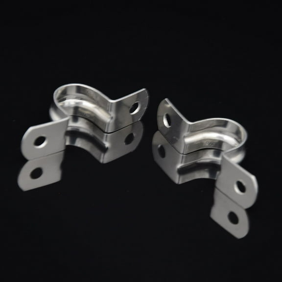 MRLESS 25Pcs Stainless Steel Pipe Clamp M20 Heavy Duty Pipe Fasten Holder Cable U Bracket Clamp Hanger For Plumbing Electrical And Mechanical Applications Silver