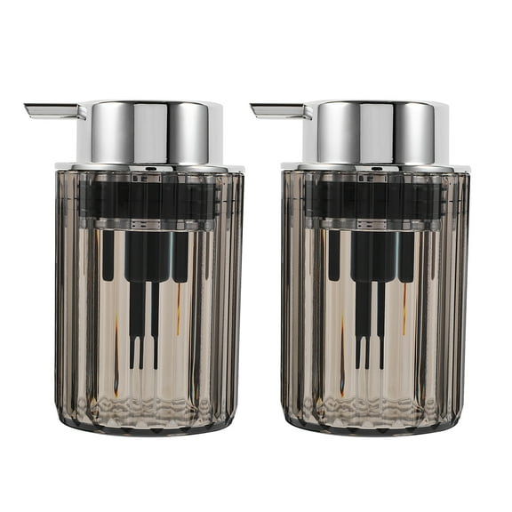 MRLESS 2-Pack Refillable Foaming Soap Dispensers with Pump, Portable Liquid Hand Soap and Shampoo Bottles for Kitchen and Bathroom Sink
