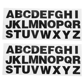 MRLESS 2-Pack Reflective Alphabet Letter Stickers for Cars & Motorcycles, Black PVC Custom Self-Adhesive Decals