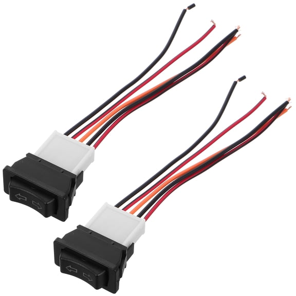 MRLESS 2-Pack Electric Car Window Switch with 5-Pin Adapter Cable Power Window Lift Harness for Most Universal Car Models