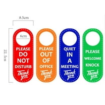 MRLESS 2pcs Double Sided Do Not Disturb Door Hanger Sign and Please Welcome Knock Door Knob Hanger for Office Hotel Meeting Room