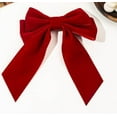 thumbnail image 1 of MRLESS 2pcs Flocking Bows Hair Clip Hair Bow Clips Headdress French Hair Barrettes Ponytail Holder For Adults Kids Party Hair Accessories, 1 of 8