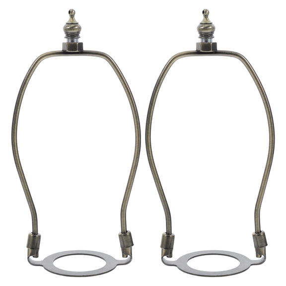 MRLESS 2-Piece Lamp Shade Hardware Set with Harp and Finial for Table & Floor Lamps, Lamp Shade Holder Bracket Accessories