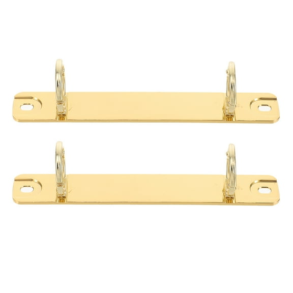 MRLESS 2-Pack Metal Loose Leaf Binder Spine Clips Universal 2-Hole Ring Binding Mechanism Clips for Convenient Binder Use