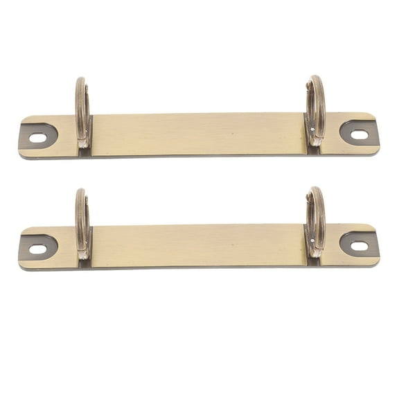 MRLESS 2pcs Metal Loose Leaf Binder Spine Clips Universal Binding Mechanism Binder Spine Clips Convenient Binder 2-Hole Ring Clips Binder Spines Combs