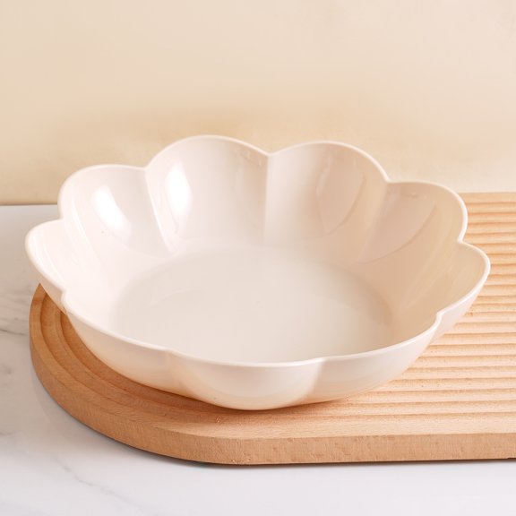 WEUVEB 2-Piece 9.6-Inch Round Plastic Chip and Dip Set for Parties, Holidays, New Year Celebrations and Entertaining