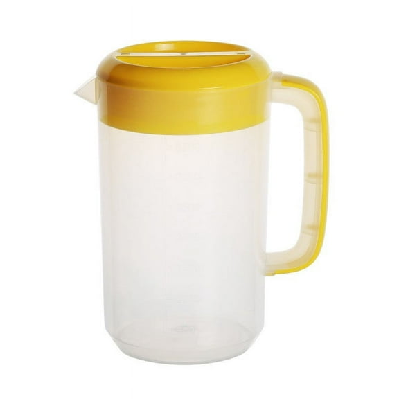 MRLESS 2-Pack Plastic Water Pitchers with Lids, Ice Tea and Juice Pitchers for Cold Beverages, Camping, Fridge Storage,