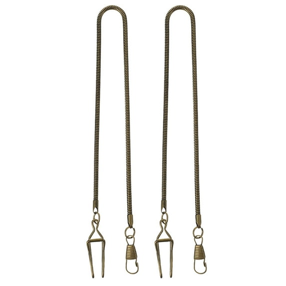 MRLESS 2-Pack Metal Pocket Watch Hangers with Chain, Pocket Watch Holder for Props, Costumes, and Decorative Accessories
