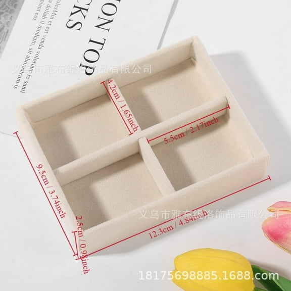 MRLESS 2pcs Small Jewelry Stackable Organizer Trays for Earrings Display Holder Compact Storage
