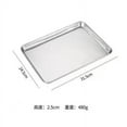 thumbnail image 1 of MRLESS 2pcs Stainless Steel Baking Tray Cookie Pan Rectangular Toaster Oven Pan Hot Pot Serving Tray Bakeware for Cooking Roasting, 1 of 6