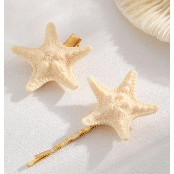 MRLESS 2pcs Star Hair Clip Sea Hair Clips Mermaid Hair Accessories Mermaid Costume Women Seashell Hair Clip Mermaid Outfit for Women