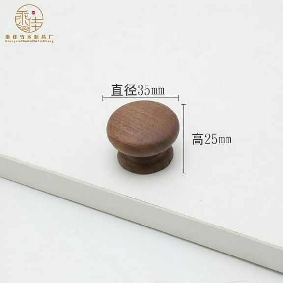 MRLESS 2pcs Wood Drawer Handles Round Cabinet Knobs Farmhouse Dresser Pulls Mini Mushroom Cabinet Knobs Rustic Vintage Drawer Pulls