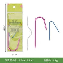 WEUVEB 3-Piece Crochet Hook Set with Aluminum U-Shaped Needles for Knitting and Crafting