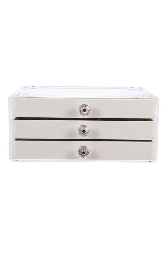 3-Tier Jewelry Storage Box Organizer for Earrings, Rings, Necklaces, and Bracelets