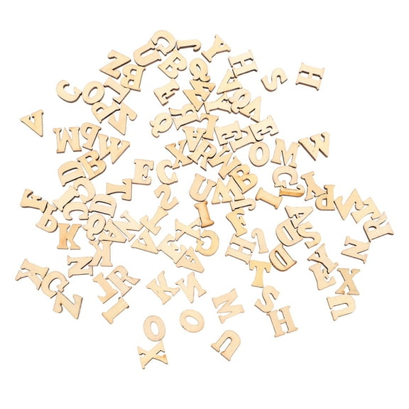 MRLESS 300pcs Unpainted Wood Alphabet Letters DIY Craft Uppercase Blank Letters for Homemade Art Projects, Wall Decor, Painting Boards