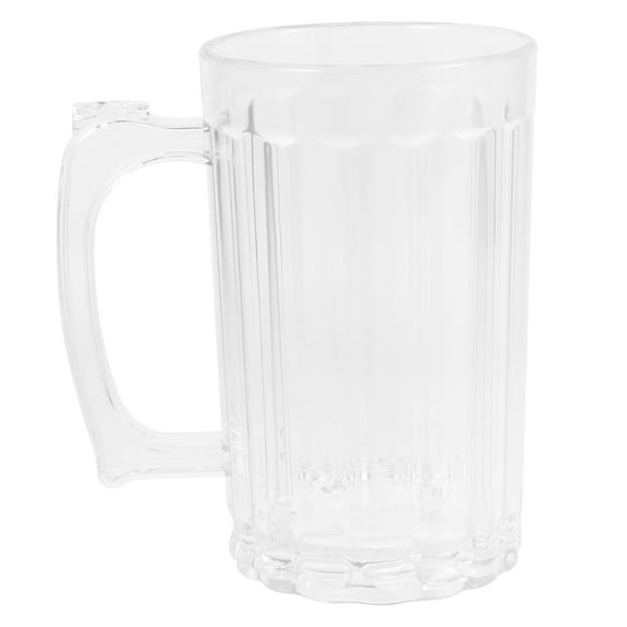MRLESS 390ml Glass Beer Mug with Handle - Freezer Safe Drinking Cup for Home Bar