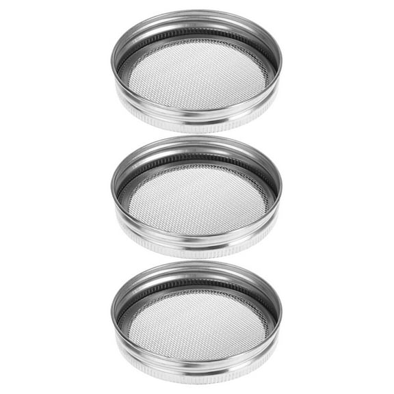MRLESS Set of 3 Sprouting Lids for Mason Jars, Portable Mesh Germination Covers for Wide Mouth 70mm Jars, Versatile Sprouting Accessories
