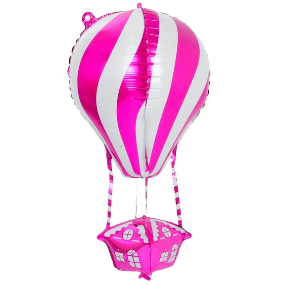 MRLESS 4-Pack Aluminum Hot Air Balloon Party Decorations, Reusable Foil Inflatable Balloons for Birthday Celebrations