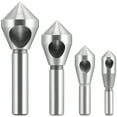 thumbnail image 1 of GOOHOCHY Set of 4 Cobalt Steel Chamfer Drill Bits in Silver, Perfect for Drilling Plastic, Copper, and More, 1 of 6
