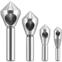 GOOHOCHY Set of 4 Cobalt Steel Chamfer Drill Bits in Silver, Perfect for Drilling Plastic, Copper, and More