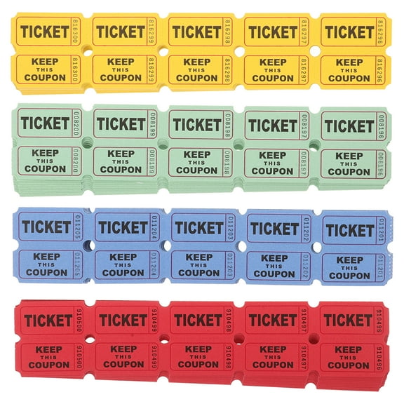 MRLESS 400pcs Raffle Tickets for Entertainments, Raffle Tickets Double Roll Printable Tickets Events Event Raffle Tickets Double Roll Labels for Carnivals Auctions Party