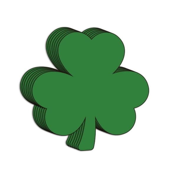 MRLESS 40pcs Shamrock Paper Cutouts for St. Patrick's Day Decorations, Classroom Bulletin Board, Craft Projects, Wall Decor