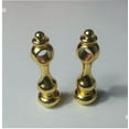 thumbnail image 1 of GETAJGHSD 4Pcs Golden Glass Cabinet Furniture Post Caps with Metal Rail Connectors Indoor Use, 1 of 6