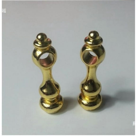 GETAJGHSD 4-Pack Golden Glass Cabinet Post Caps with Metal Rail Connectors for Indoor Furniture