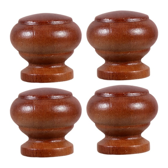 MRLESS 4PCS Wooden Cabinet Handles Vintage Furniture Door Pull Knobs for Kitchen Cabinets Bathroom Vanities and Furniture Drawers