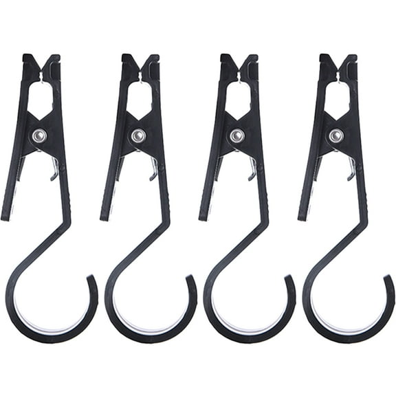 MRLESS 4Pcs Curtain Clips with S Hooks for String Lights and Decor