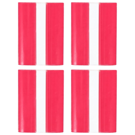 MRLESS 4-Pack Clear Acrylic Self-Adhesive Small Hinges, Transparent Plastic Continuous Piano Folding Hinges for Cabinet, Drawer, Furniture
