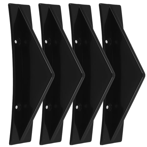 MRLESS 4pcs Universal Rear Trunk Spoiler Set with Carbon Fiber Texture, Rear Wing for Car Exterior Accessories and Performance Parts, Includes Tape and Screws