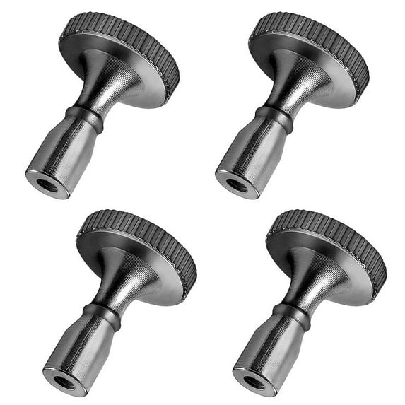 MRLESS 4pcs Lamp Turn On/Off Switch Knobs Replacement Metal Lamp Switch Knob For Socket Light Accessories And Parts Black