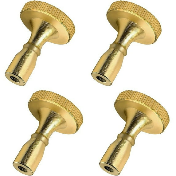 MRLESS 4-Pack Metal Lamp Switch Knobs Replacement for Socket Lights, On/Off Control, Golden Light Accessories