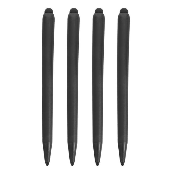 WEUVEB 4-Pack Double-Ended Black Stylus Pens for Drawing and Touchscreen Use