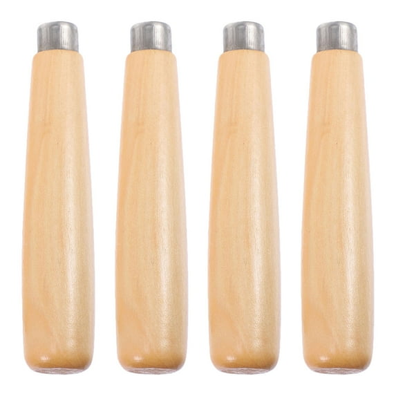 MRLESS 4pcs Wooden Tool Handles For File Handle Grip Replacement Ergonomic Wooden Handles Woodworking Tools Accessories File Handles